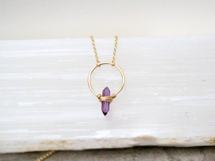 Crest Amethyst Necklace