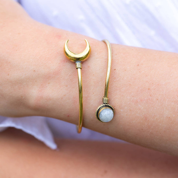 Moonstone Crescent Bangle