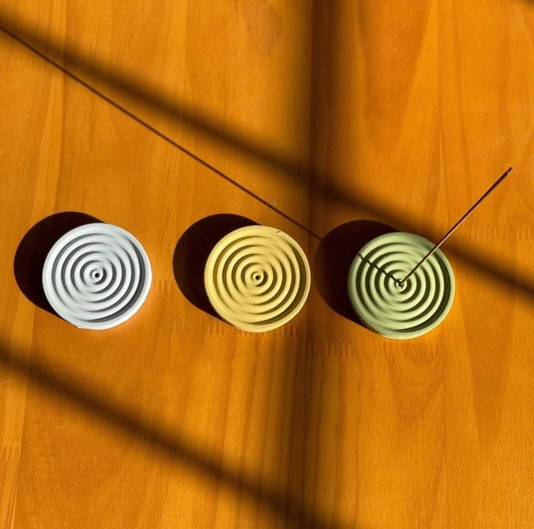 Spiral Concrete Incense Holder