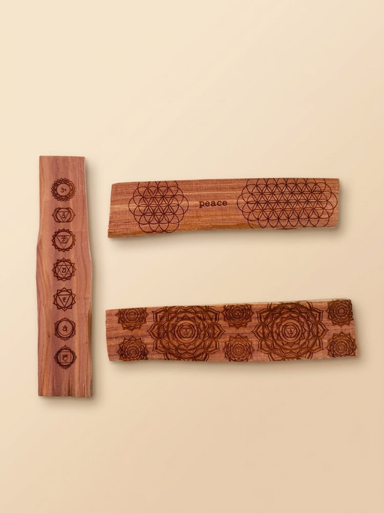 Engraved Cedar Ritual Stick