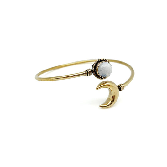 Moonstone Crescent Bangle
