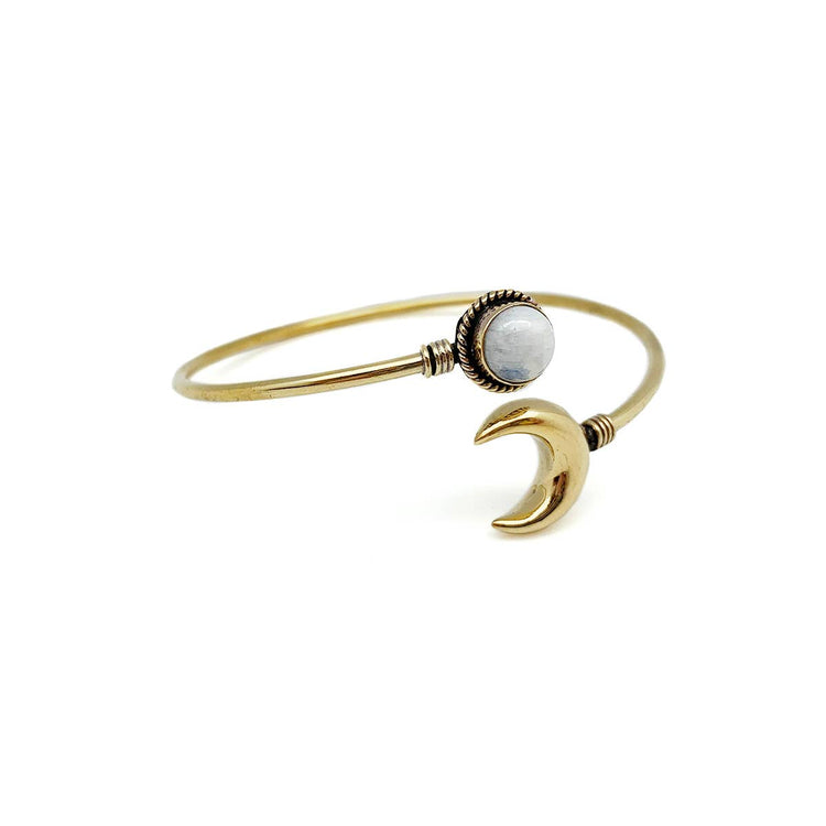 Moonstone Crescent Bangle