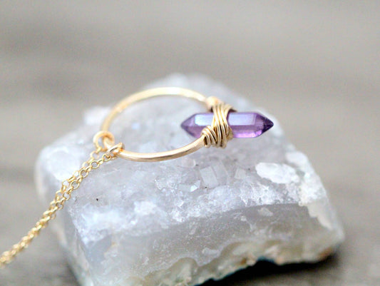 Crest Amethyst Necklace