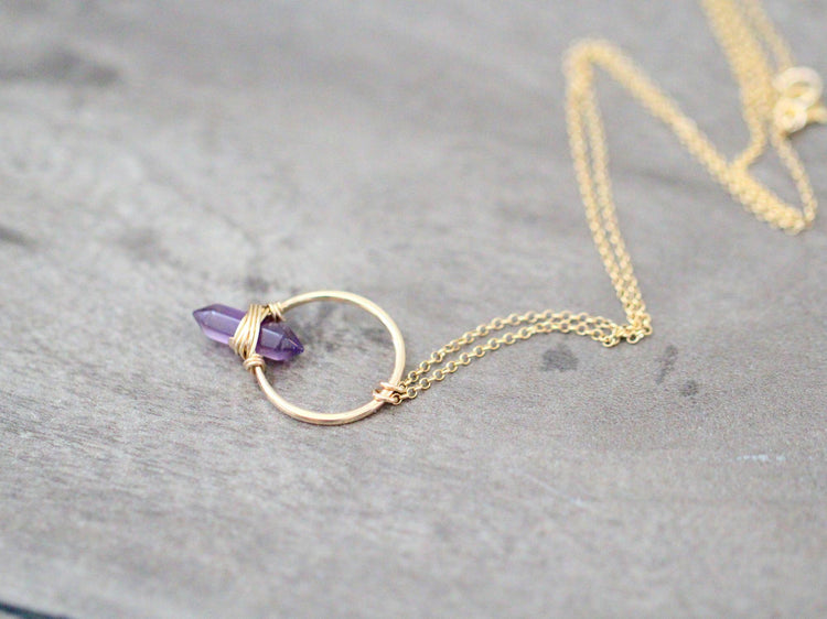 Crest Amethyst Necklace