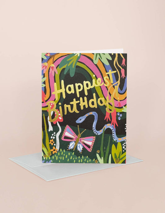 Rainbow Garden Birthday Card