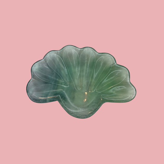 Green Fluorite Shell Dish
